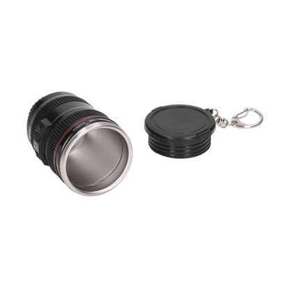 Picture of Camera Lens Cup, Lens Coffee Mug Stainless Steel for Living Room for Office for Bedroom