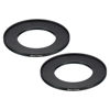 Picture of PATIKIL 49mm-77mm Metal Step Up Ring, 2 Pack Camera Lens Filter Adapter Ring Aluminum Filter Adapter Ring for Camera Lenses Hood, Black