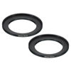 Picture of PATIKIL 43mm-55mm Metal Step Up Ring, 2 Pack Camera Lens Filter Adapter Ring Aluminum Filter Adapter Ring for Camera Lenses Hood, Black