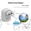 Picture of TESSAN Switzerland Power Adapter Travel Plug, Swiss Outlet Adaptor with 2 USB Ports USA Input for US to Switzerland, Liechtenstein, Rwanda (Type J)