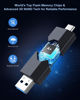 Picture of RAOYI 128GB USB C Flash Drive 2 in 1 Type C + USB 3.0 Flash Drive Dual OTG Retractable Type-C Thumb Drive Portable USB-C Memory Stick for iPhone 15 iPad Pro Android Smartphone Tablet PC (Black)