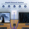 Picture of Binardat Gigabit Network Switcher, Passive Ethernet Selector, in/Out to A or B Network, Bidirectional Manual Switcher, No Power Required