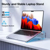 Picture of MOKURU Laptop Stand for Desk, Aluminum Laptop Riser, Ergonomic Computer Stand for Laptop, Laptop Cooling Stand Compatible with for MacBook Pro/Air, Dell, HP, Lenovo, 10-17.3'' (Silver)