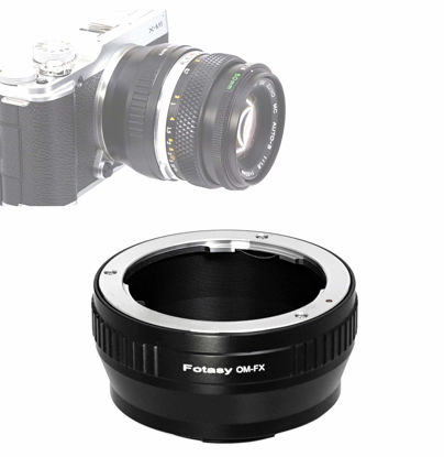 Picture of Fotasy OM Lens to Fuji X Adapter, Olympus OM Mount to X Mount Adapter, fits Fujifilm X-Mount Mirrorless Cameras X-Pro2 X-E2 X-E3 X-A5 X-M1 X-T1 X-T2 X-T3 X-T10 X-T20 X-T30 X-H1