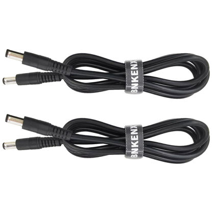 Picture of BNKENX 2PCS Male to Male 5.52.5MM Plug DC Power Adapter Cable DC Extension Cable 5.5 x 2.5mm Male Plug to 5.5 x 2.5mm Male Adapter Extension Cable 3.3FT/1M