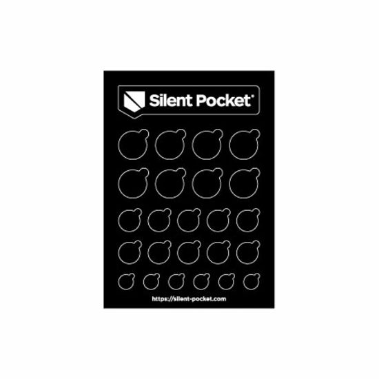 Picture of Silent Pocket SLNT Webcam Privacy Stickers for Camera Lens Privacy (Black Out) - Blocks Hackers' Spying, Recording and Eavesdropping, Fits Laptops, Phones and Tablets, Reusable and Restickable