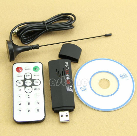 Picture of Digital USB TV Stick FM+DAB DVB-T RTL2832U+R820T Support SDR Tuner Receiver