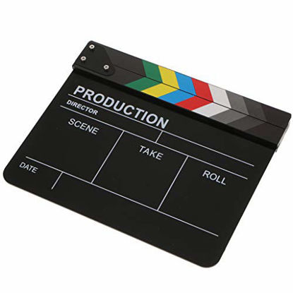 Picture of Almencla Clapboard Dry Erase Director Movie Film Slate Cut Action Scene Clapper Board