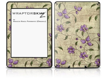 Picture of WraptorSkinz Flowers and Berries Purple - Decal Style Skin fits Amazon Kindle Paperwhite (Original)