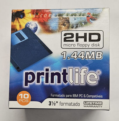 Picture of Generic Floppy Disks--New 10 Pack, 1.44MB. Floppy diskettes formatted in 2024!, Blue/black