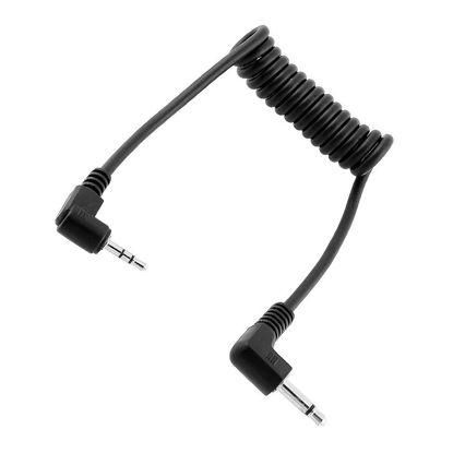 Picture of 2.5mm to 3.5mm Flash Sync Cable Cord Camera Shutter Release Remote Control Cable Speedlight Trigger Connect Spring Coiled Wire for Canon Nikon Sony Most DSLR Camera