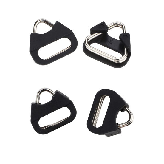 Picture of Stainless Steel Triangle Split Ring,Camera Strap Hook Lug Ring, with Plastic Cap,for Belt Hook Lanyard for Camera Shoulder Strap (4 pcs)