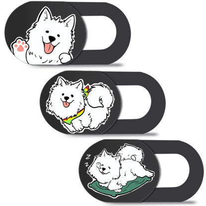 Picture of DR. PANDACAT Hug Me Dog 3-Pack Laptop Camera Cover Slide - Cute Webcam Cover for MacBook Pro/Air, Dell, iPad, iPhone, iMac, Echo Show - Laptop Webcam Cover, Computer Camera Blocker, iPad Accessories