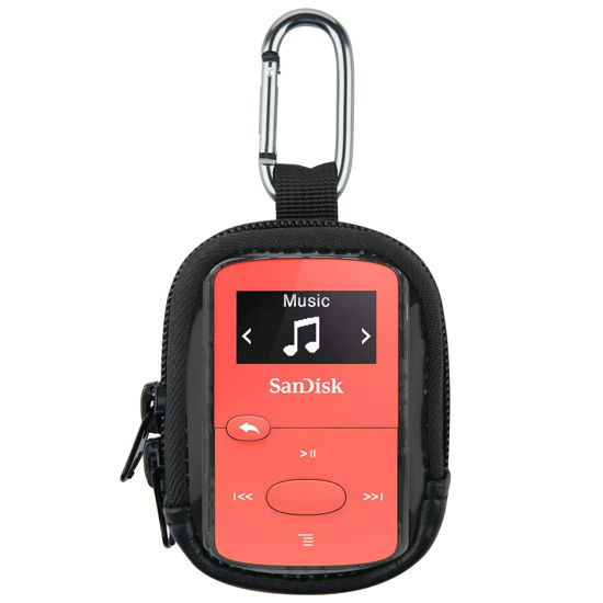 Picture of TXEsign MP3 Player Case Carry Bag Compatible with SanDisk Clip Jam/Clip Sport Plus/Clip Sport Go/Clip Sport MP3 Player Travel Carrying Case Bag Organizer with Clear Window for Clip MP3 Player