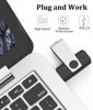 Picture of 4GB USB 2.0 Flash Drive 2 Pack Wooolken Thumb Drives Jump Pen Drive Memory Stick with LED Light and Lanyards for Storage and Backup(4G, 2 Colors: Black Blue)