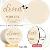 Picture of 12 Packs Wooden Baby Monthly Milestone Cards, Baby Monthly Milestones for Newborn Baby Gifts,1-12 Months Wooden Discs with Baby Announcement Sign, Pregnancy Baby Shower Gifts for Christmas New Year