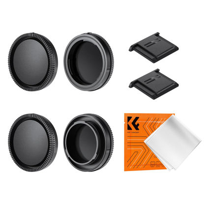 Picture of K&F Concept E Mount Body Cap & Rear Lens Cover for Sony Nex E Mount A6700 A6600 A6500 A6400 A6300 A6100 A6000 A5100 A5000 A7C A7CR A7C II A7 A7S A7R FX3 FX30 A9 A9II ZV-E10 NEX-6 NEX-7 NEX-5C NEX-3