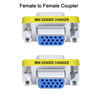 Picture of DTECH 3-Pack VGA Connector Female to Female Gender Changer Male to Female Adapter, Male to Male Coupler