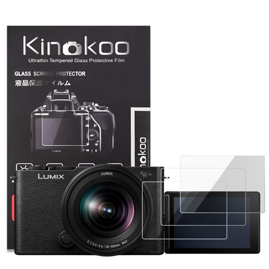 Picture of kinokoo Screen Protector for Panasonic DC-S9 Mirrorless Camera - 0.25mm 9H Hardness Panasonic Lumix S9 Tempered Glass Film - Anti-Fingerprint, Anti- Scratch & Bubblefree (3 Packs)