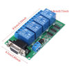 Picture of DC 12V 4 Channel Relay Board, DB9 RS232 Remote Control UART Serial Port Switch for Car Motor 8.5 x 4.7 x 1.8cm