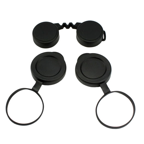 Picture of Parliky Objective Lens Caps 1 Set Eyepiece Cover Protection Objective Lens Cover Binocular Lens Caps Protective for Binoculars Black Rubber Camera Lens Accessories