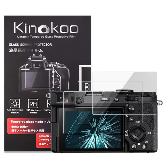 Picture of kinokoo Screen Protector for Sony A7C II A6700 A7CR Camera - 0.25mm 9H Hardness Alpha7C II/A6700/A7C R Tempered Glass Film - Anti-Fingerprint, Anti- Scratch & Bubblefree (3 Packs)