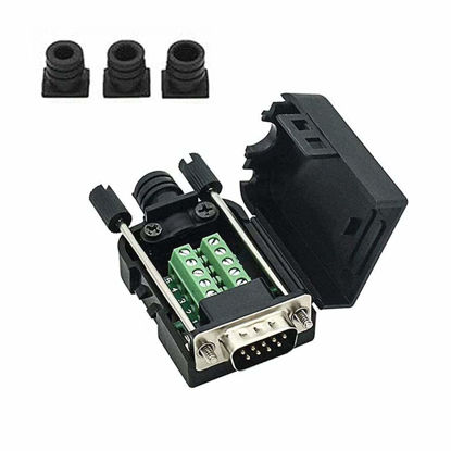 Picture of YIOVVOM DB9 Male Serial Adapter, 9-pin, Black