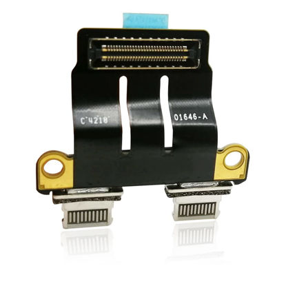 Picture of DC Power Jack I/O USB-C Board Flex Cable Replacement for MacBook Pro 13" 15" 16" A1989 A1990 A2141 A2159 A2251 A2289 A2338 820-01646-02,01646-A,820-01161-04（Mid 2018-2020）