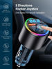 Picture of BCADON Bluetooth 5.3 FM Transmitter for car, Type-C PD 30W & QC3.0 18W USB Car Charger, Cigarette Lighter Bluetooth Car Adapter for Music, Hands-Free Call, Hi-Fi MP3 Player, 7 Colors LED Backlit