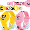 Picture of 2 Pack AirTag Bracelet for Kids, Waterproof Cute Cartoon Air tag Holder for Kids with Full Coverage Design, Silicone Airtag Hidden Wristband for Child, Healthy Material Pink + Yellow