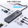 Picture of USB C HUB 8 in 1, USBC HUB Multiport Adapter with 4K HDMI, 5Gbps 2*USB-A 3.0, 2*USB-C 3.0-Data Port, PD 100W & SD/TF Card Reader, Dongle HDMI Adapter for MacBook Pro Air/Laptops/Dell XPS/iPad