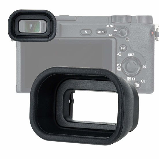 Picture of JJC KIWIFOTOS Ergonomic Long Camera Eye Cup for a6600 a6500 a6400, a6600 Eyecup, a6500 Eyecup, a6400 Eyecup, a6600 Eye Piece, Viewfinder EP17, Size: 41*27*17mm; Compatible with Sony a6500 a6400 a6600