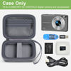 Picture of Digital Camera Case Compatible with VAHOIALD FHD 1080P/ for CAMKORY Digital Point and Shoot/for KODAK PIXPRO FZ45-BK 16MP Vlogging/for IWEUKJLO/for Nsoela, Holder for SD Card More- Grey (Box Only)