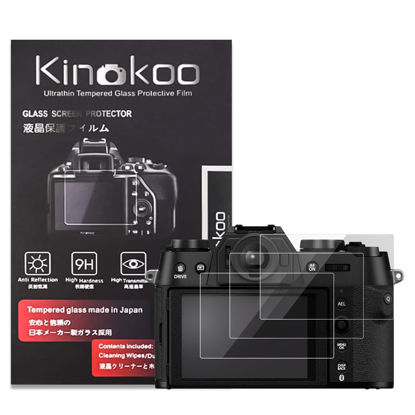 Picture of kinokoo Screen Protector for Fujifilm X-T50 Fuji XT50 Digital Camera - 0.25mm 9H Hardness Tempered Glass Film Compatible for Fujifilm X-T50 Fuji XT50 - Anti-Fingerprint & Anti- Scratch (3 Packs)