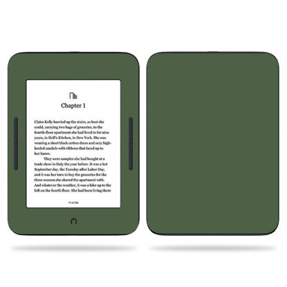 Picture of MightySkins Skin Compatible with Barnes & Noble Nook GlowLight 3 (2017) - Solid Olive | Protective, Durable, and Unique Vinyl Decal wrap Cover | Easy to Apply, Remove | Made in The USA