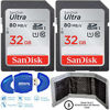 Picture of Dual SanDisk Ultra 32GB SDHC UHS-I/Class-10 Memory Cards (2 Cards) Bundle with High Speed Memory Card Reader & Memory Card Wallet