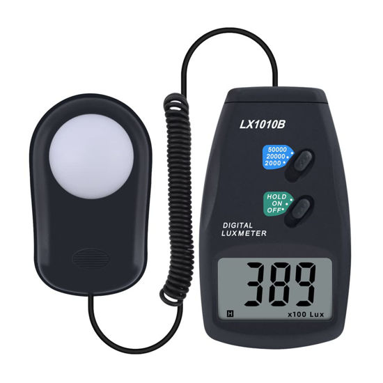 Picture of ERYUE Light Photometer, Digital Illuminance Meter Portable Illuminometer LCD Display with Reading Lock and Low Power Indication Function