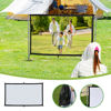 Picture of 16:9 Foldable and Portable Projector Screen Movie Projector Screen Anticrease Indoor Outdoor Projection Double Sided Video Projector Screen for Home Party Camp (White A (60.62x33.46in))