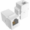 Picture of NECABLES 5Pack CAT3 Telephone Keystone Jack Phone Keystone Coupler RJ11 6P4C Female to Female White