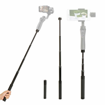 Picture of Extension Rod for Gimbal - YILIWIT 29 inch Adjustable Selfie Stick Compatible with Gimbal Stabilizer DJI Osmo Mobile 3 2/Feiyu/Zhiyun Smooth Q & 4 and All Phone Gimbles with 1/4" Thread Handheld Pole