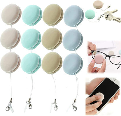 Picture of Macaron Mobile Phone Screen Cleaning,EffectivelyMobile Phone Screen Wipe Cleaning,Macaron Portable Keychain for Mobile Computer Electronic Devices Phone Screen Cleaner. (12pcs)