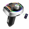 Picture of (Upgraded Version) Car Bluetooth 5.0 FM Transmitter - Payant Bluetooth Car Charger Adapter with LED Dual Screen Display/QC 3.0 and PD 18W Ports/6 RGB Backlit, Bluetooth Adapter FM Transmitter for Car