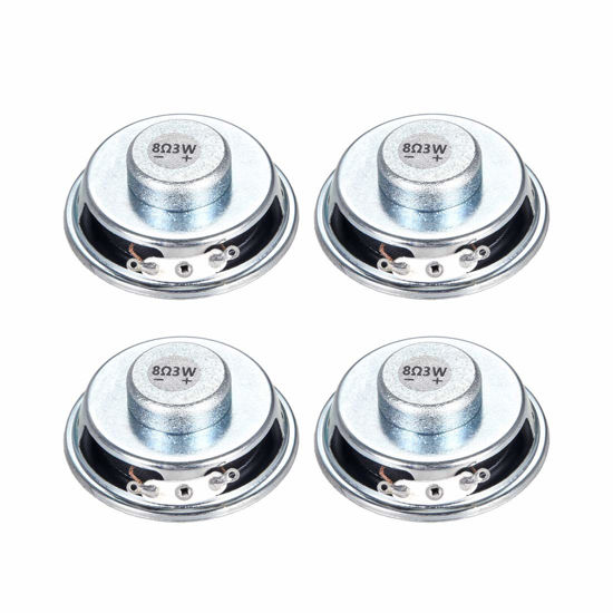 Picture of uxcell 3W 8 Ohm DIY Speaker 50mm Round Shape Replacement Loudspeaker 4pcs