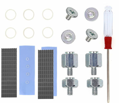 Picture of QTEATAK 2Pcs PCIe NVMe M.2 2280 SSD Heatsinks Cooler & Mounting Screws Screwdriver Kit…