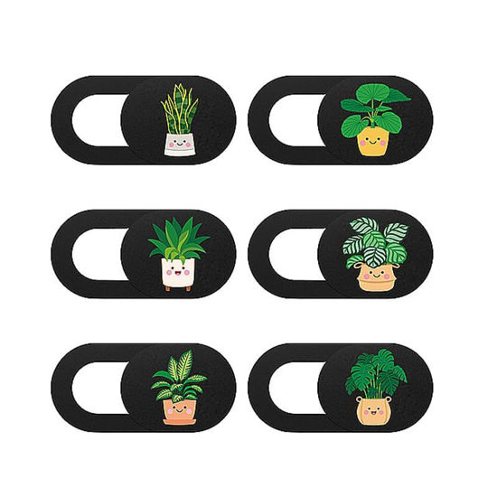 Picture of Mizi Webcam Privacy Cover Slide [6 Pack], Cute Camera Blocker Sticker, Protect Your Privacy and Security for Computer, Laptop, Tablets & Phones - Plant