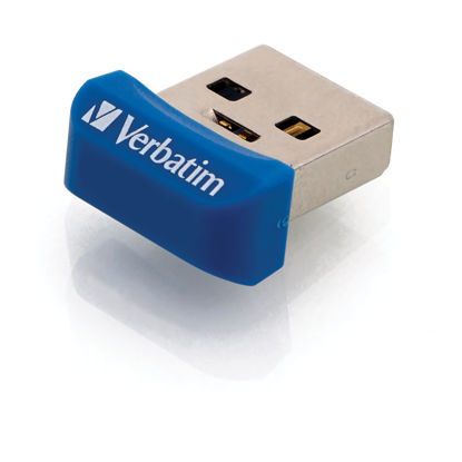 Picture of Verbatim 32GB Store 'n' Stay Nano USB 3.2 Gen 1 Flash Drive Snag-free Low Profile Thumb Drive with Microban Antimicrobial Product Protection - Blue 98710