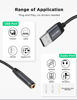 Picture of USB Audio Adapter, DUKABEL USB to 3.5mm Audio Jack Adapter Support TRRS 4 Pole Mic, USB Aux Stereo Converter External Sound Card for PC, Laptop, Mac, Desktops, Linux, PS4, PS5 and More(Grey)