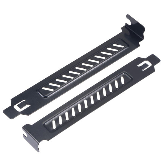 Picture of uxcell PCI Slot Covers with Screws for PC Case Airflow and Dustproof Black 5pcs