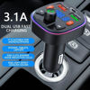 Picture of Car FM Transmitter, Wireless Bluetooth 5.0 MP3 Player Radio Adapter Car Kit, PD3.0 Type C 20W+QC3.0 Car Fast Charger, Hands Free Calling, Bass Lossless Hi-Fi Sound Support U Disk