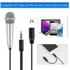 Picture of Portable Mini Vocal Microphone for Mobile Phones, Computers, and Tablets - for Recording, Chatting, and Singing (Silver)